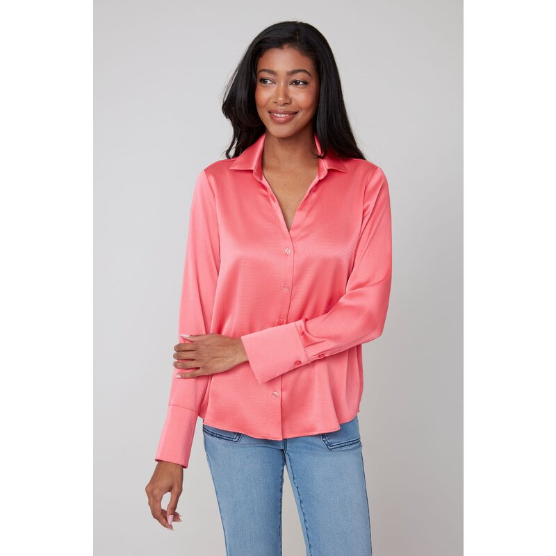 RENUAR RENUAR 25H BLOUSE M LONGUES GAUFFRE MELON