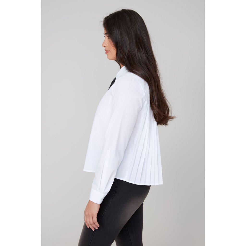 RENUAR RENUAR 25H BLOUSE M LONGUES CRAVATE WHITE