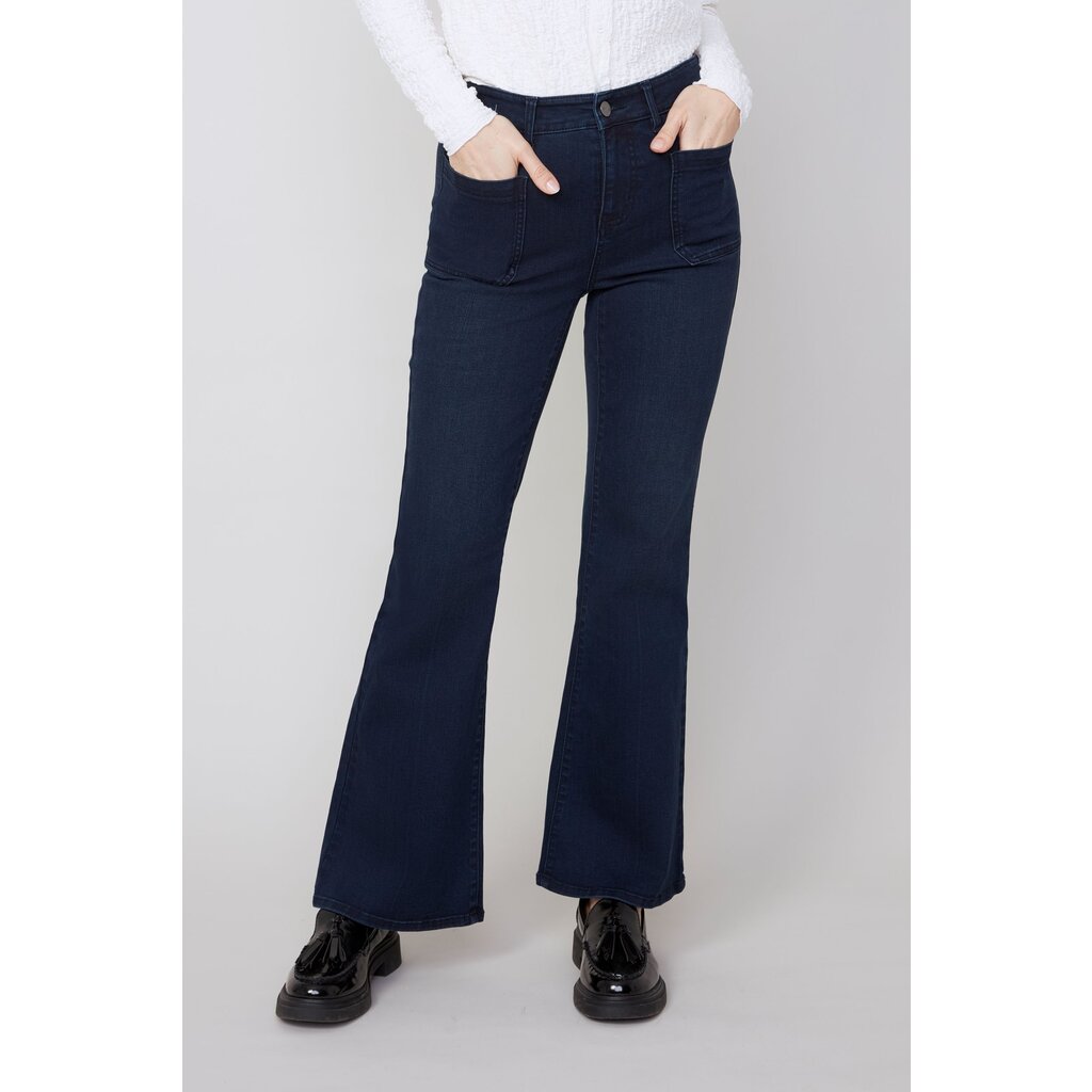 RENUAR RENUAR 25H JEANS PULL ON BOOTCUT DARK INDIGO