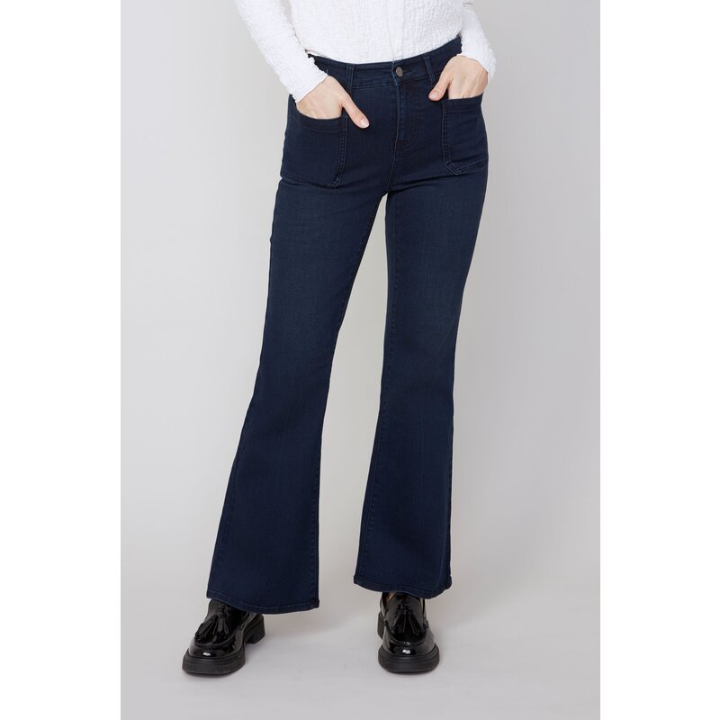 RENUAR RENUAR 25H JEANS PULL ON BOOTCUT DARK INDIGO