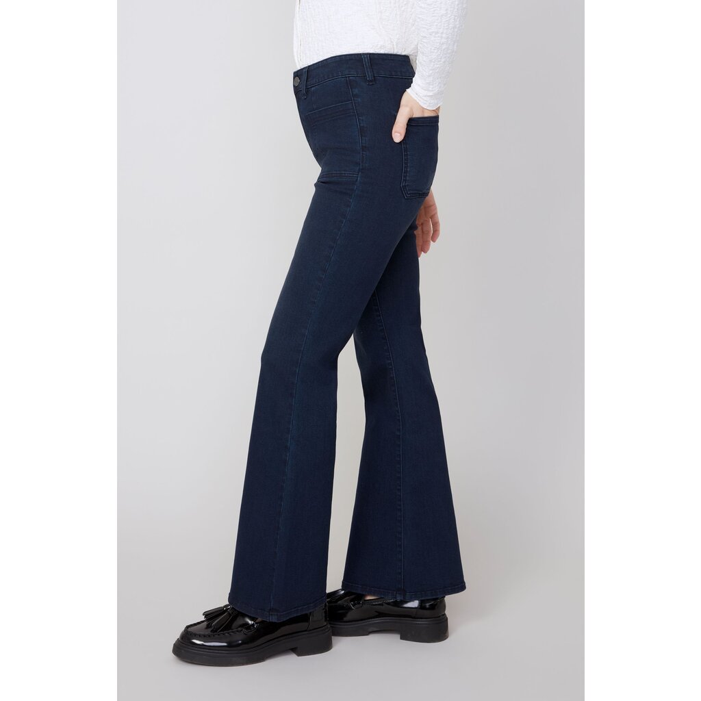 RENUAR RENUAR 25H JEANS PULL ON BOOTCUT DARK INDIGO