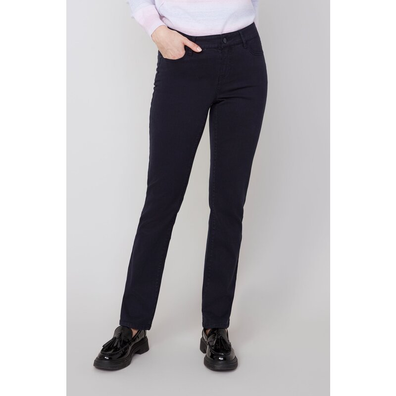RENUAR RENUAR 25H PANTALON SLIM TENCEL BLACK