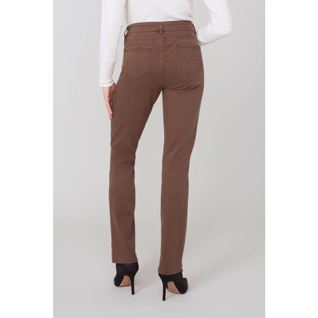RENUAR RENUAR 25H PANTALON SLIM TENCEL CHOCOLATE