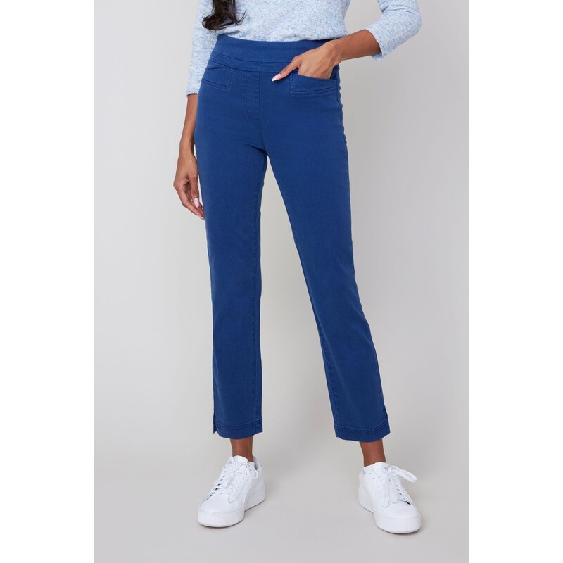 RENUAR RENUAR 25H PANTALON PULL ON ANKLE TENCEL OXFORD