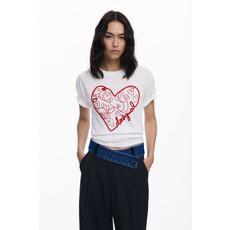 DESIGUAL DESIGUAL 25H TSHIRT ROMA COEURS BLANC/ROUGE