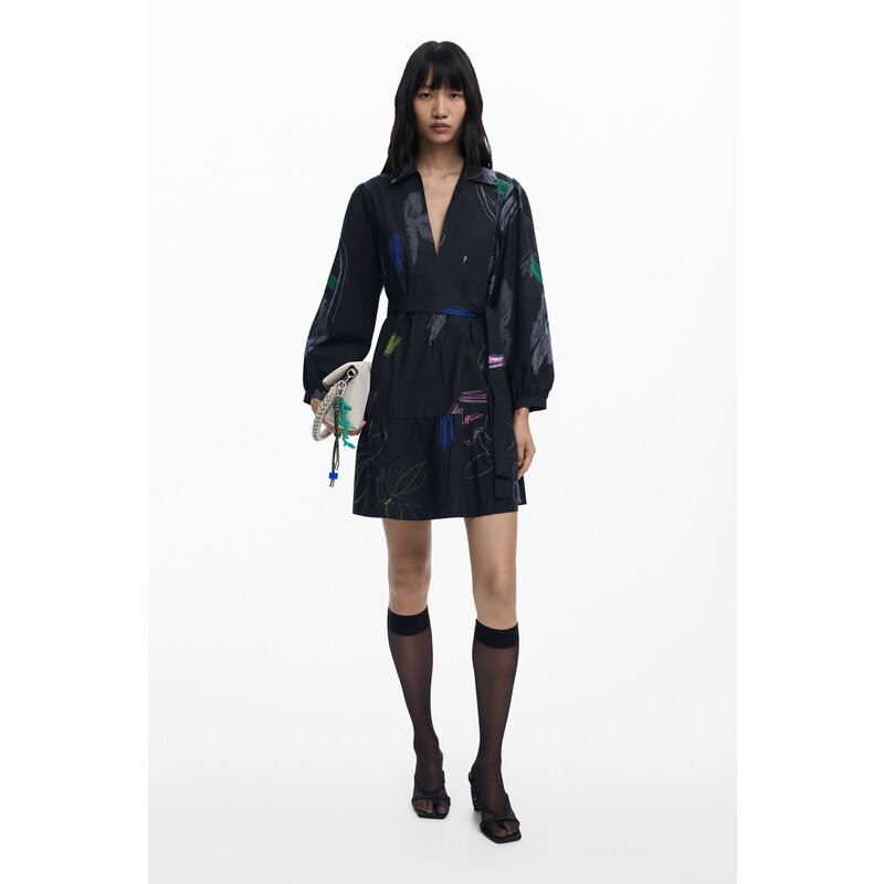 DESIGUAL DESIGUAL 25H ROBE PISOS COL V FLEURS NOIR