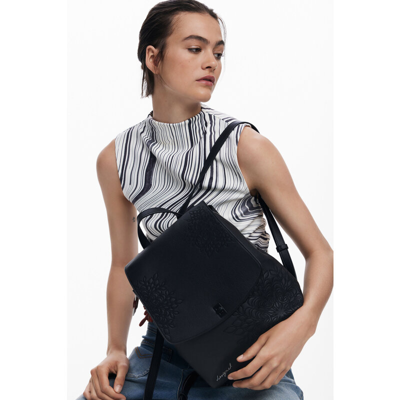 DESIGUAL DESIGUAL 25H BACKPACK MINI SIERRA SUMY FLAP BLACK