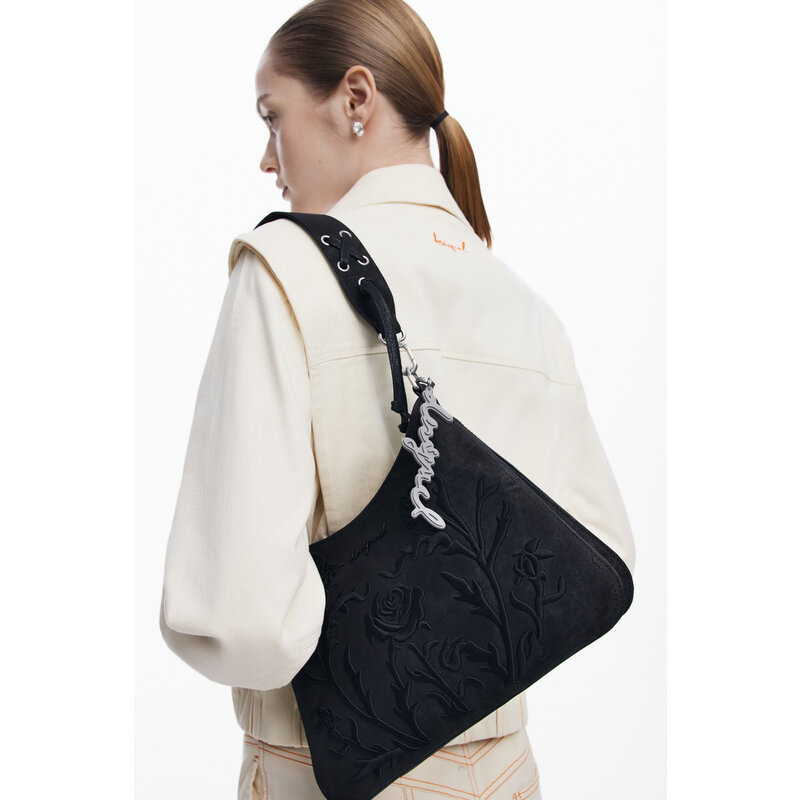 DESIGUAL DESIGUAL 25H SAC SHOULDER BAG ROMEO FLORAL  BLACK