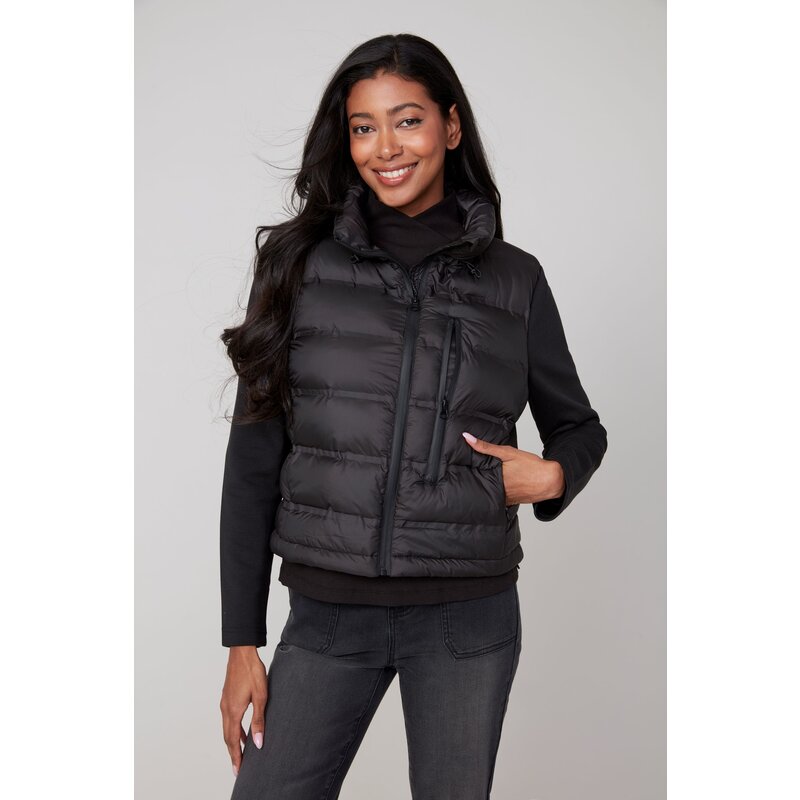 RENUAR RENUAR 25H MANTEAU COURT MATELASSE BLACK
