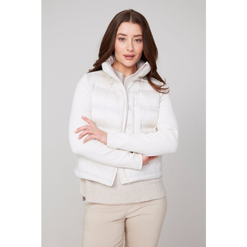 RENUAR RENUAR 25H MANTEAU COURT MATELASSE OYSTER