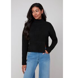 RENUAR RENUAR 25H TOP TRICOT COL CHEMINEE BLACK