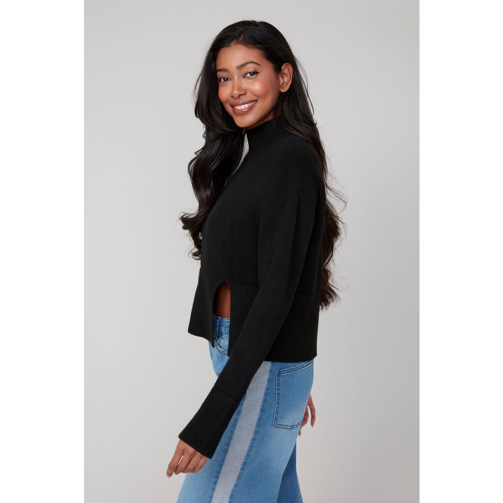 RENUAR RENUAR 25H TOP TRICOT COL CHEMINEE BLACK