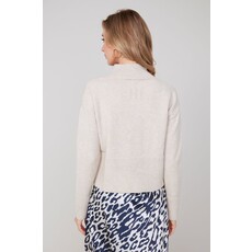 RENUAR RENUAR 25H TOP TRICOT COL CHEMINEE HEATHER OYSTER