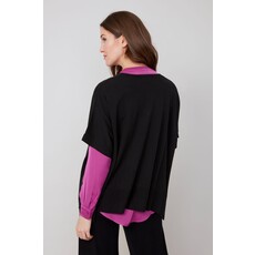 RENUAR RENUAR 25H TOP TRICOT OVERSIZE CARRE BLACK