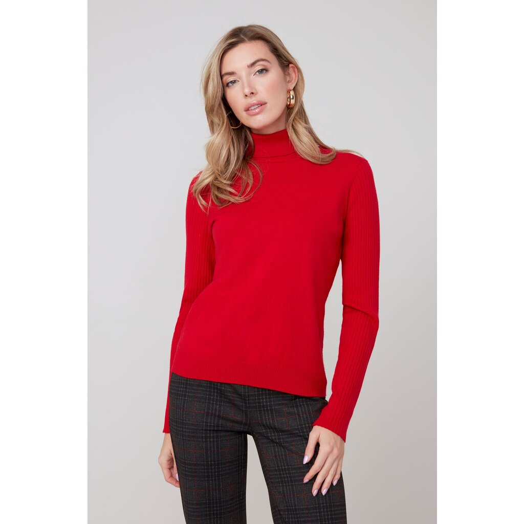 RENUAR RENUAR 25H TOP COL ROULE SCARLET