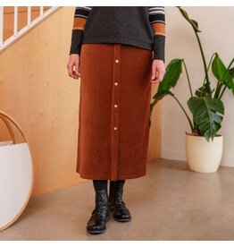 RIEN NE SE PERD TOUT SE CREE RIEN NE SE PERD 25H JUPE 7/8 PRUCHE CORDUROY COGNAC