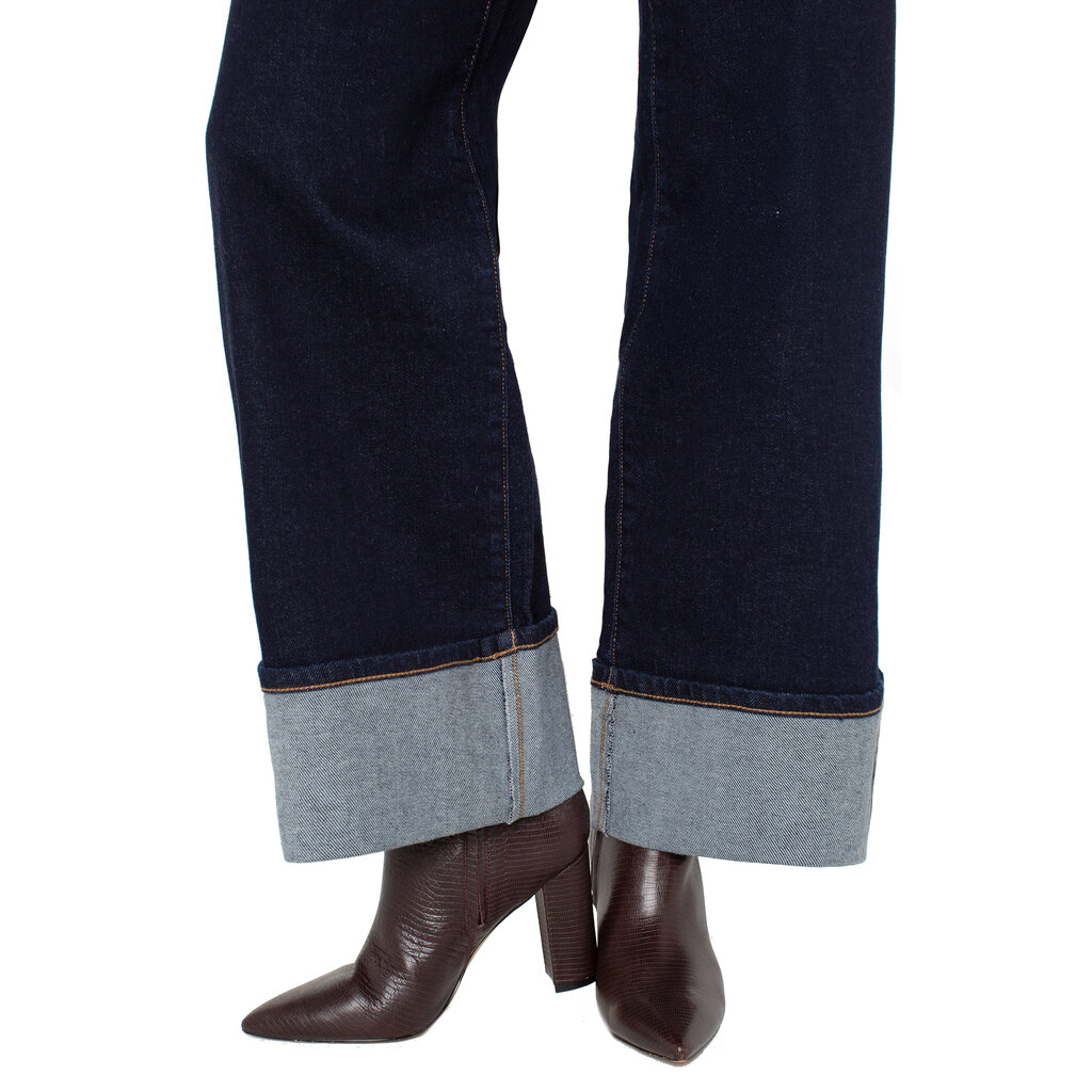 LIVERPOOL LIVERPOOL 25H MORGAN CUFFED WIDE LEG 30'' INDIGO RINSE