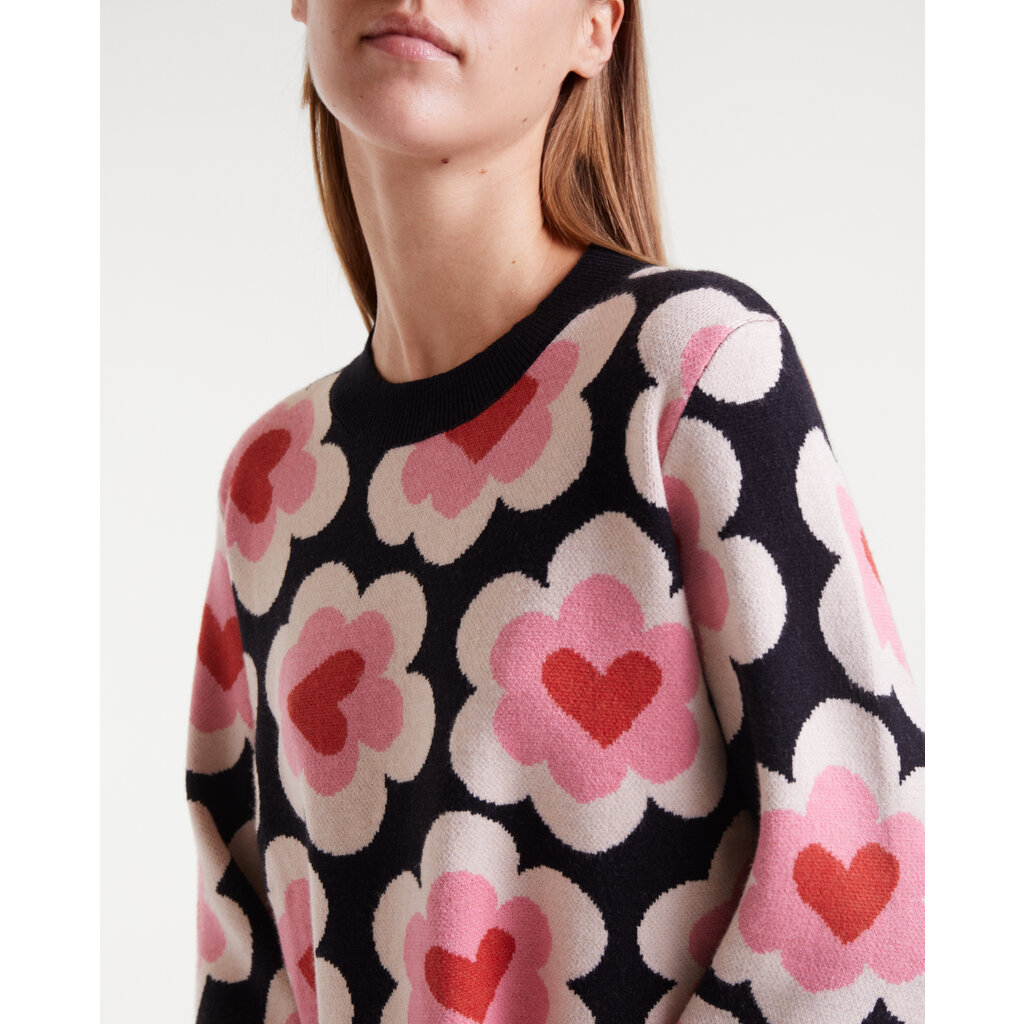 COMPANIA FANTASTICA COMPANIA FANTASTICA 25H ROBE SWEET HEART BLACK MULTI