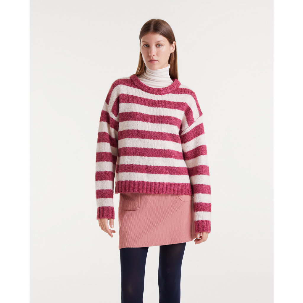 COMPANIA FANTASTICA COMPANIA 25H CHANDAIL RAYURES WHITE/FUCHSIA