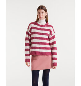 COMPANIA FANTASTICA COMPANIA FANTASTICA 25H CHANDAIL RAYURES WHITE/FUCHSIA