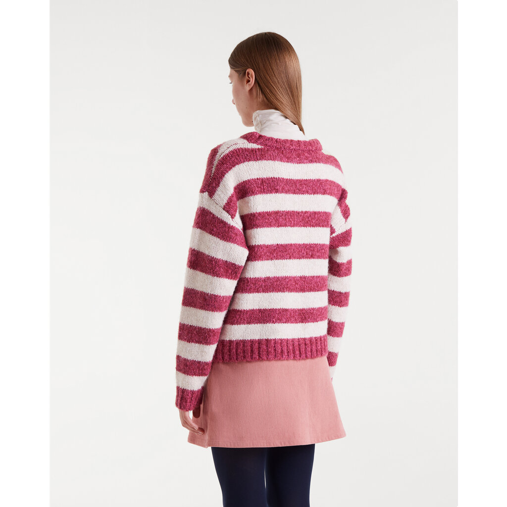 COMPANIA FANTASTICA COMPANIA FANTASTICA 25H CHANDAIL RAYURES WHITE/FUCHSIA