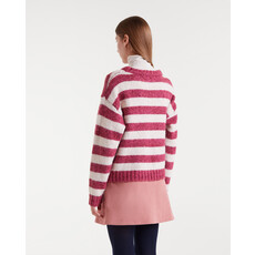 COMPANIA FANTASTICA COMPANIA 25H CHANDAIL RAYURES WHITE/FUCHSIA