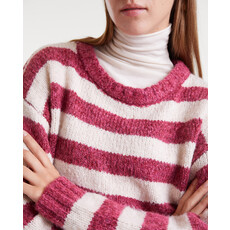 COMPANIA FANTASTICA COMPANIA FANTASTICA 25H CHANDAIL RAYURES WHITE/FUCHSIA