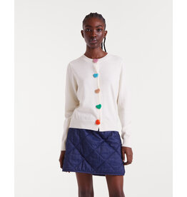 COMPANIA FANTASTICA COMPANIA FANTASTICA 25H CHANDAIL HEART BUTTONS ECRU