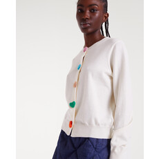 COMPANIA FANTASTICA COMPANIA FANTASTICA 25H CHANDAIL HEART BUTTONS ECRU