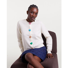 COMPANIA FANTASTICA COMPANIA FANTASTICA 25H CHANDAIL HEART BUTTONS ECRU