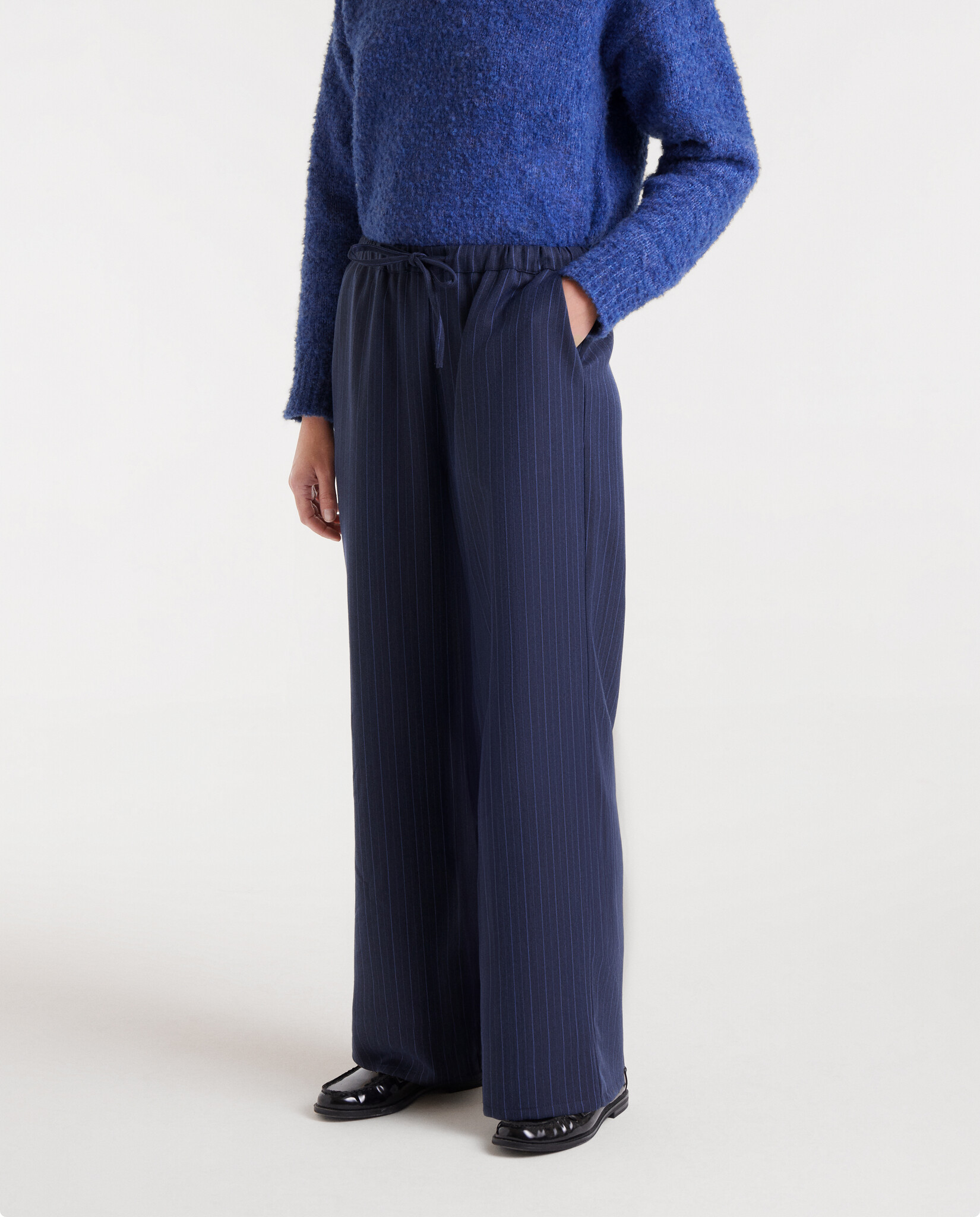 COMPANIA FANTASTICA 25H PANT TROUSERS STRIPES BLUE