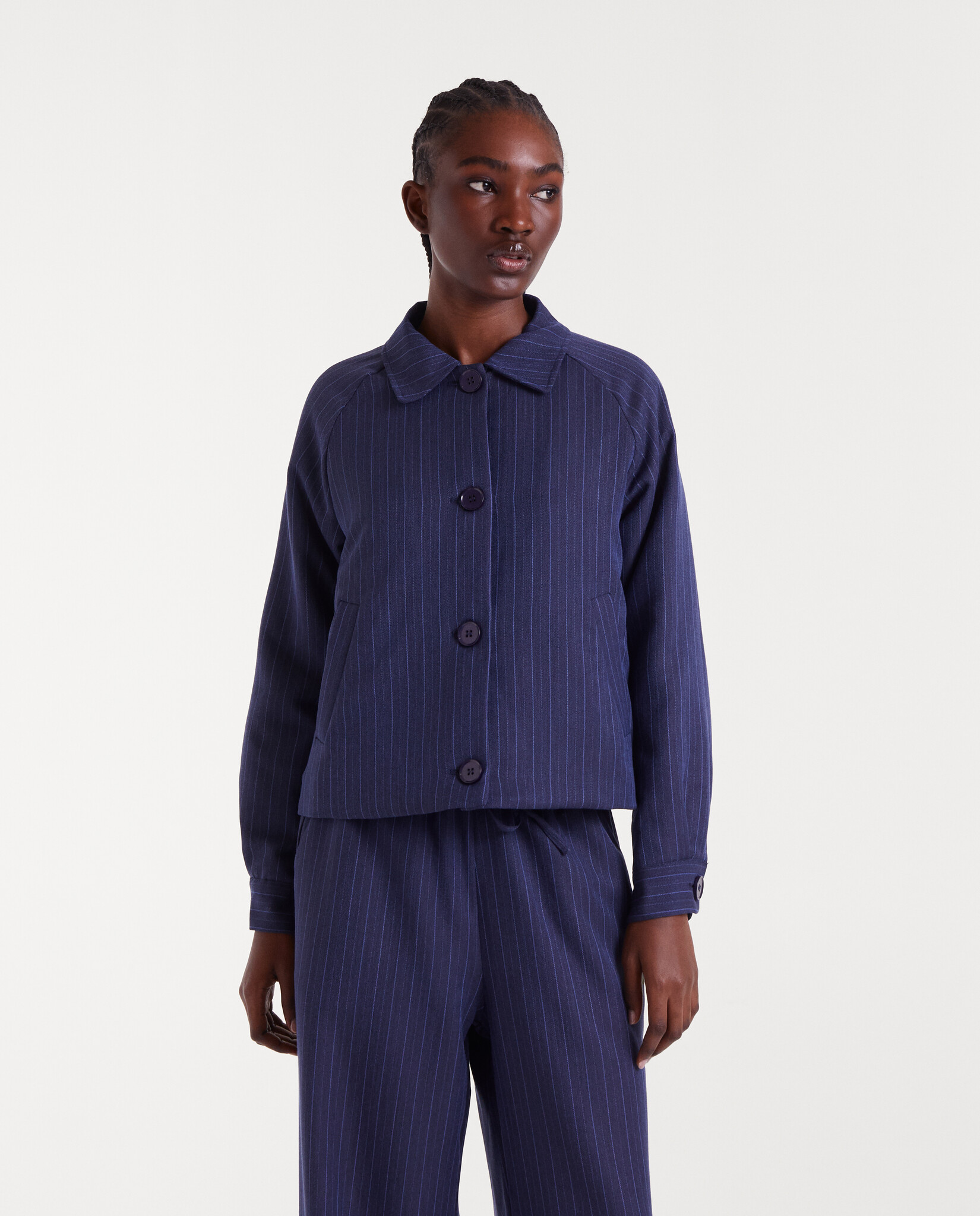 COMPANIA FANTASTICA 25H JACKET STRIPES BLUE