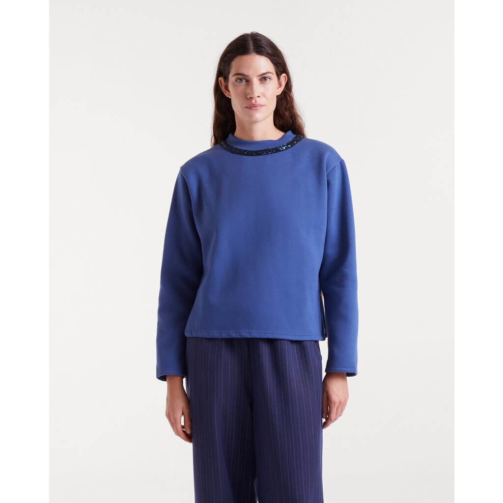 COMPANIA FANTASTICA COMPANIA 25H CHANDAIL COL PAILLETTES BLUE