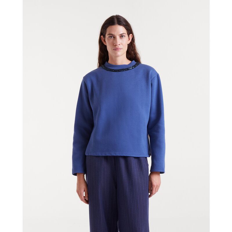 COMPANIA FANTASTICA COMPANIA 25H CHANDAIL COL PAILLETTES BLUE