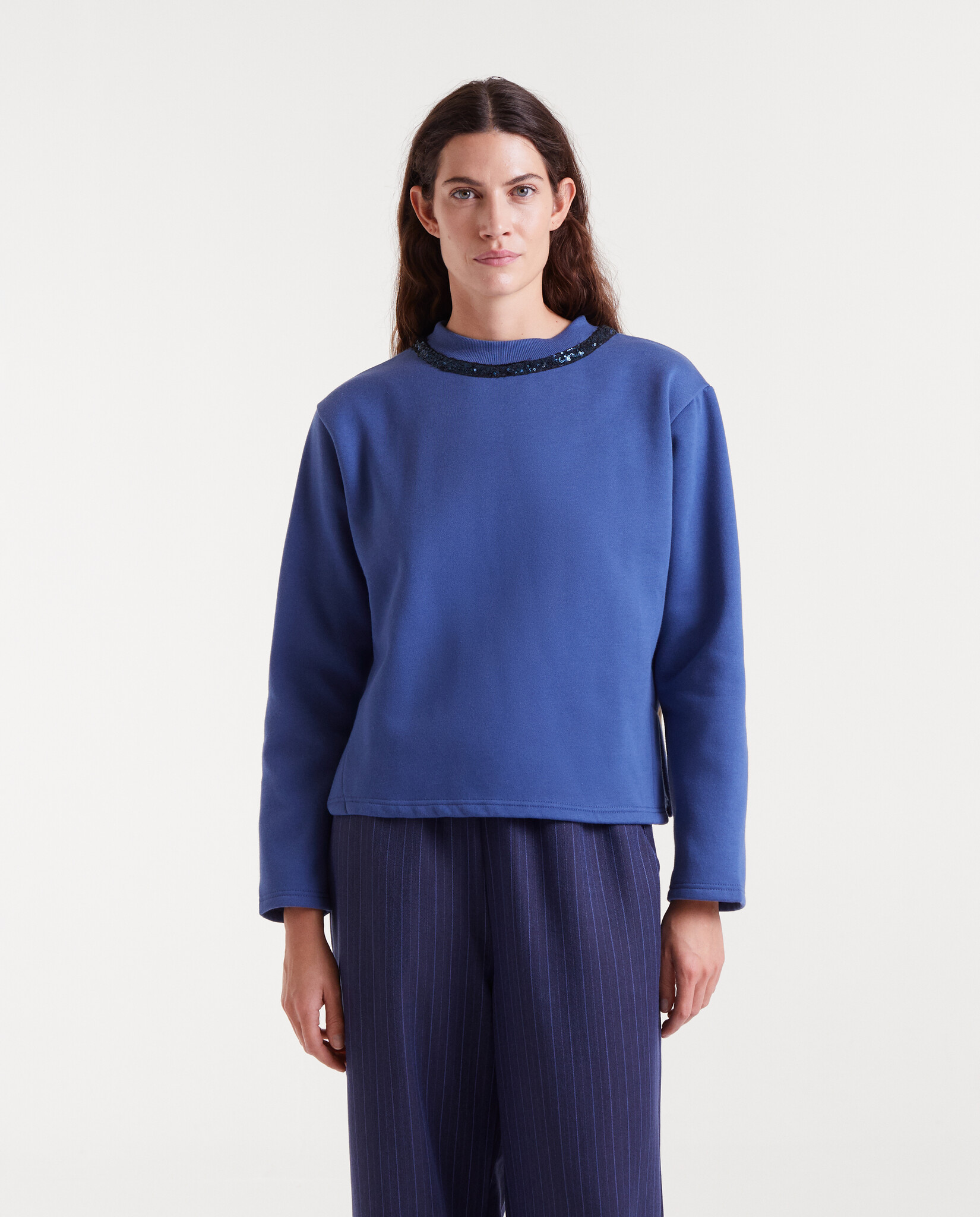 COMPANIA FANTASTICA 25H CHANDAIL COL PAILLETTES BLUE