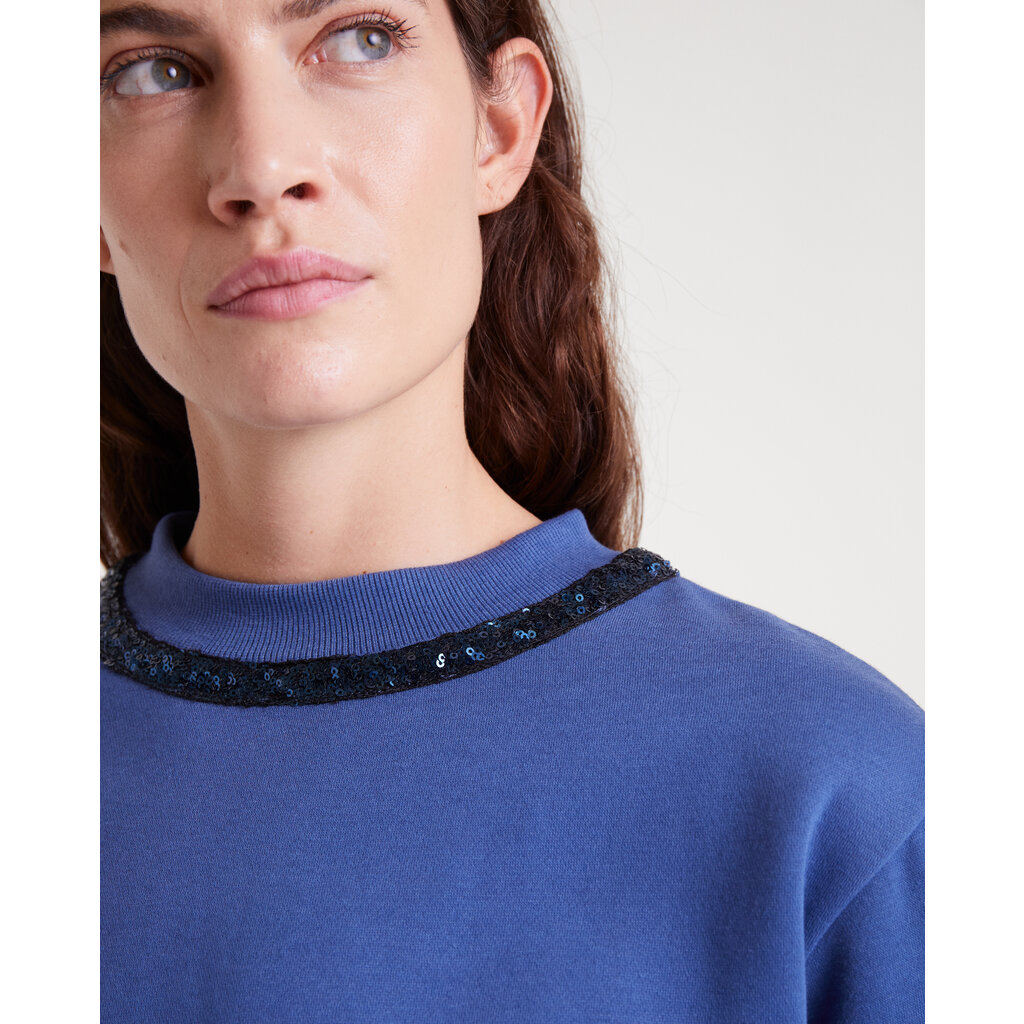 COMPANIA FANTASTICA COMPANIA 25H CHANDAIL COL PAILLETTES BLUE