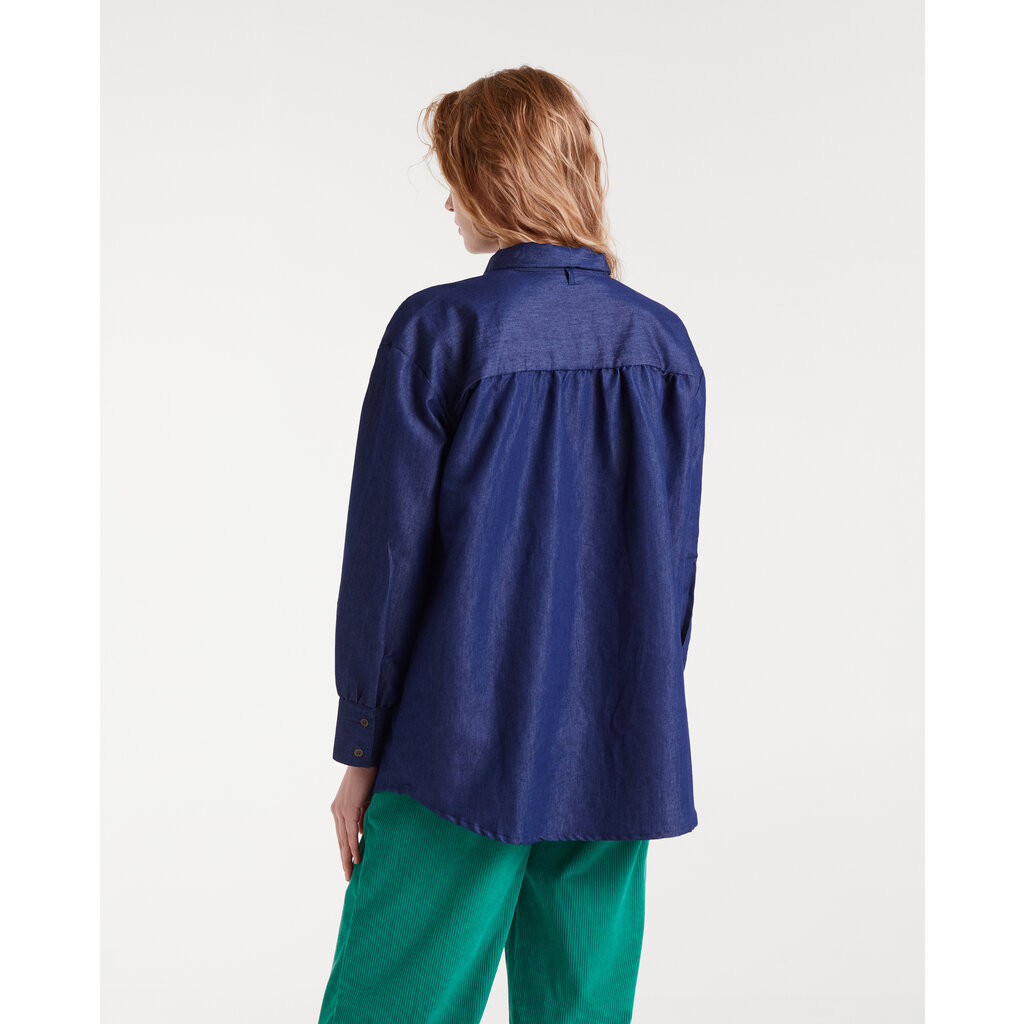 COMPANIA FANTASTICA COMPANIA FANTASTICA 25H CHEMISIER AVEC NOEUD BLUE