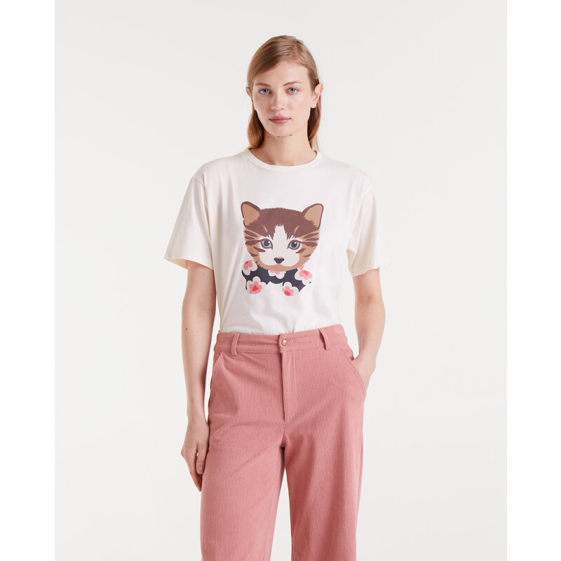 COMPANIA FANTASTICA COMPANIA 25H TSHIRT CHAT ECRU