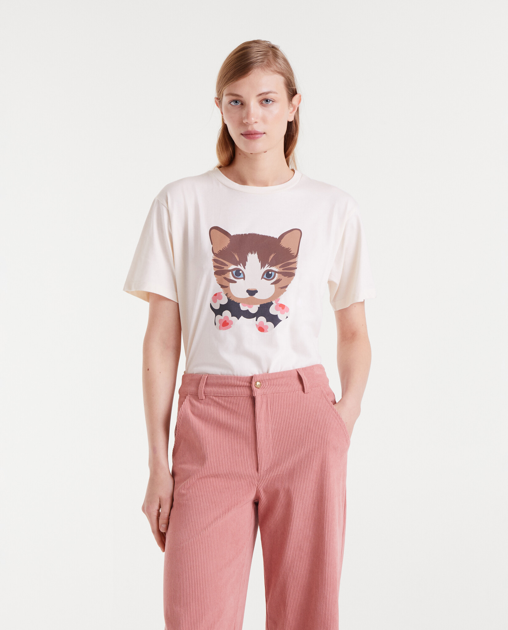 COMPANIA FANTASTICA 25H TSHIRT CHAT ECRU