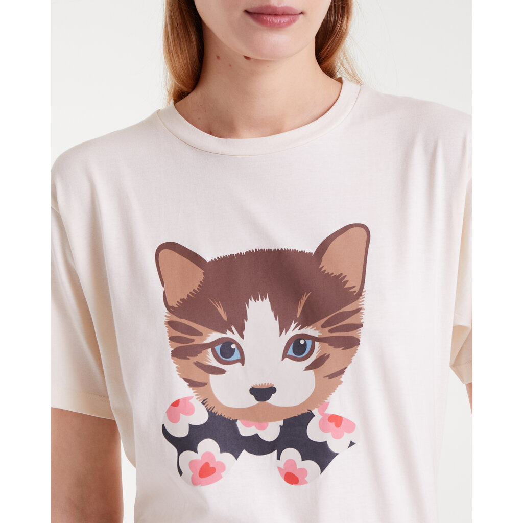 COMPANIA FANTASTICA COMPANIA 25H TSHIRT CHAT ECRU