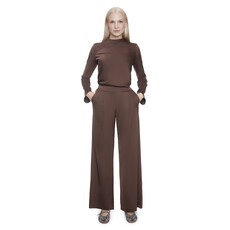I LOVE TYLER MADISON TYLER MADISON 25H BELIZE WIDE LEG PANT SATINE BROWN