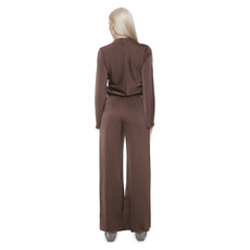 I LOVE TYLER MADISON TYLER MADISON 25H BELIZE WIDE LEG PANT SATINE BROWN