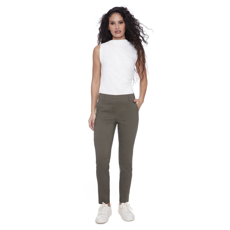 I LOVE TYLER MADISON TYLER MADISON 25H PANTALON PULL ON SLIM LEG MOSSTONE