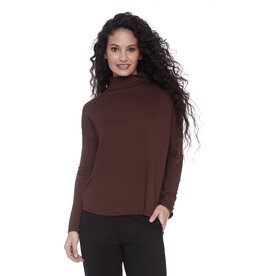 I LOVE TYLER MADISON TYLER MADISON 25H TOP M LONGUES HIGH COLLAR BROWN