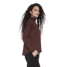 I LOVE TYLER MADISON TYLER MADISON 25H TOP M LONGUES HIGH COLLAR BROWN
