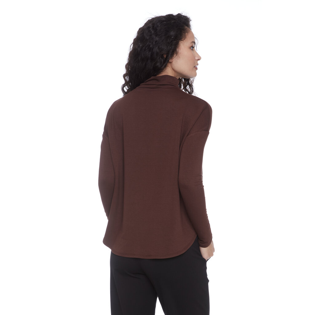 I LOVE TYLER MADISON TYLER MADISON 25H TOP M LONGUES HIGH COLLAR BROWN