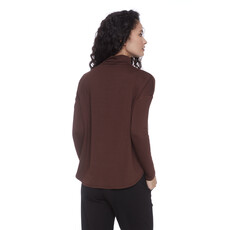 I LOVE TYLER MADISON TYLER MADISON 25H TOP M LONGUES HIGH COLLAR BROWN