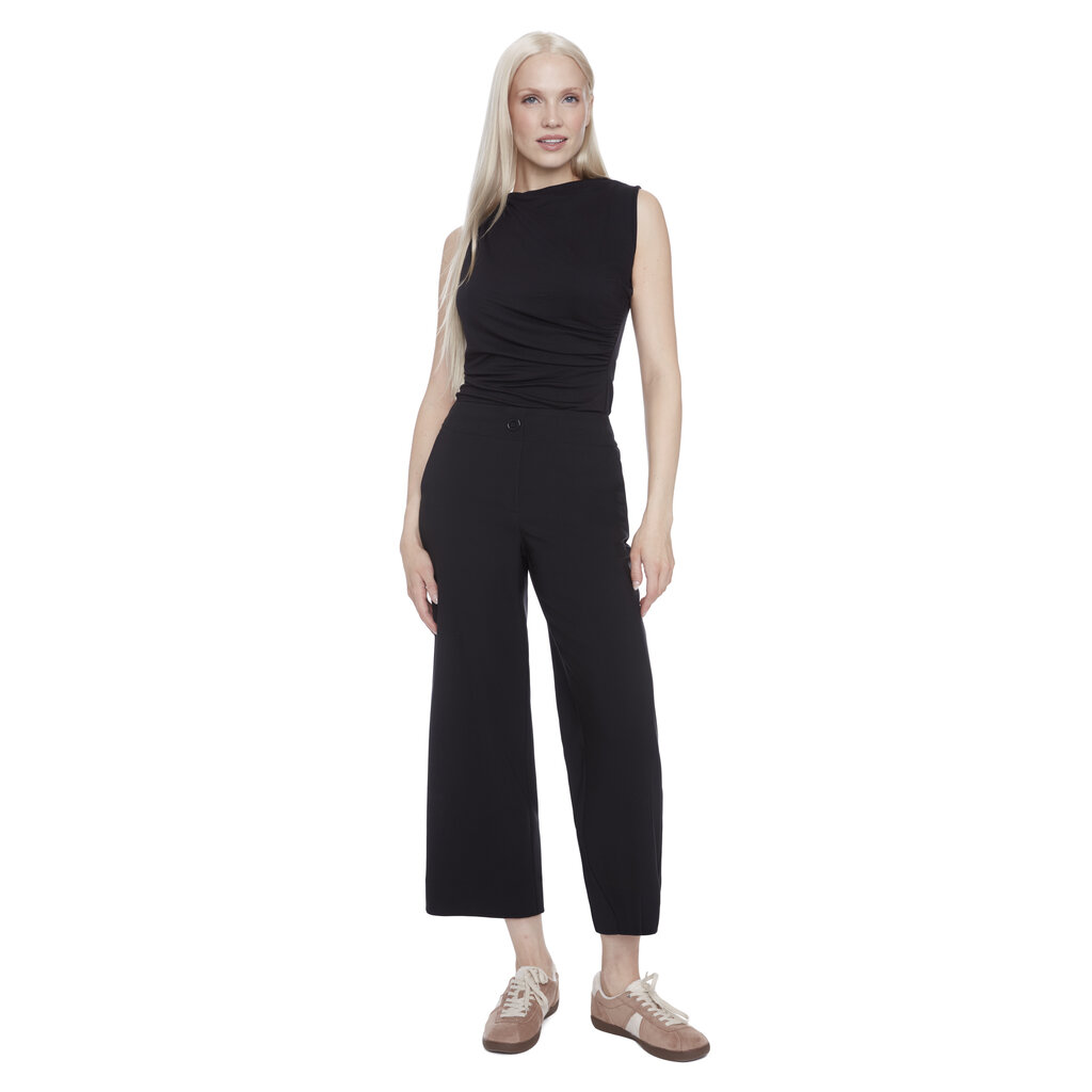 I LOVE TYLER MADISON TYLER MADISON 25H PANT CROP PULL ON WIDE LEG BLACK