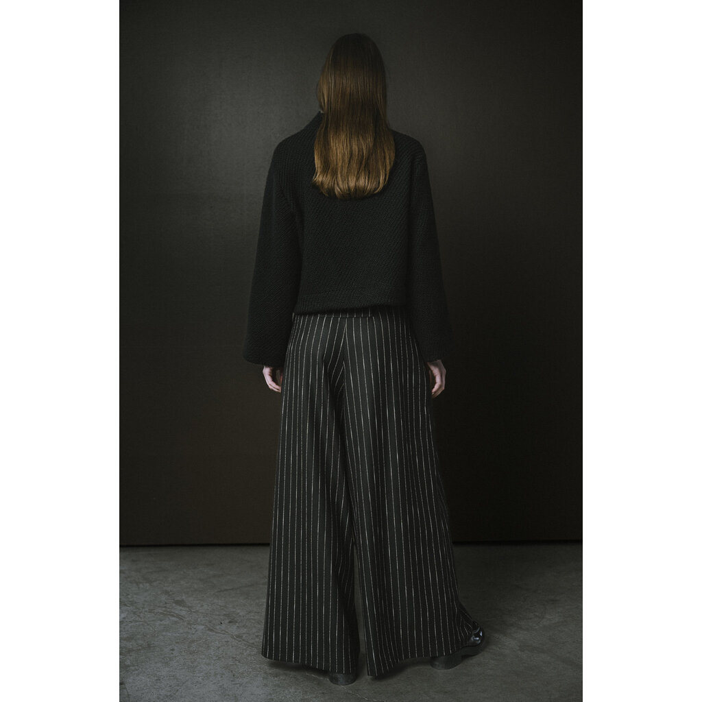 BODY BAG BODY BAG 25H PANTALON NANCY PINSTRIPES NOIR/BLANC