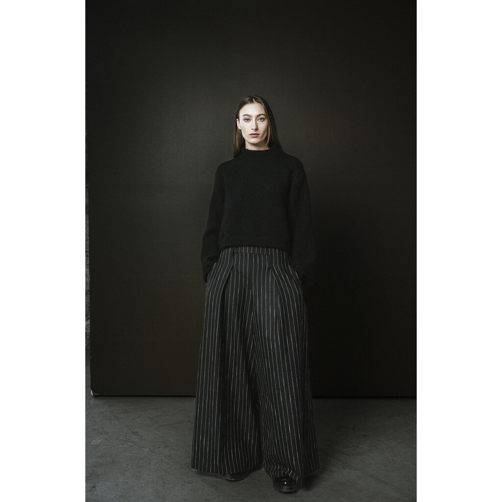 BODY BAG BODY BAG 25H PANTALON NANCY PINSTRIPES NOIR/BLANC